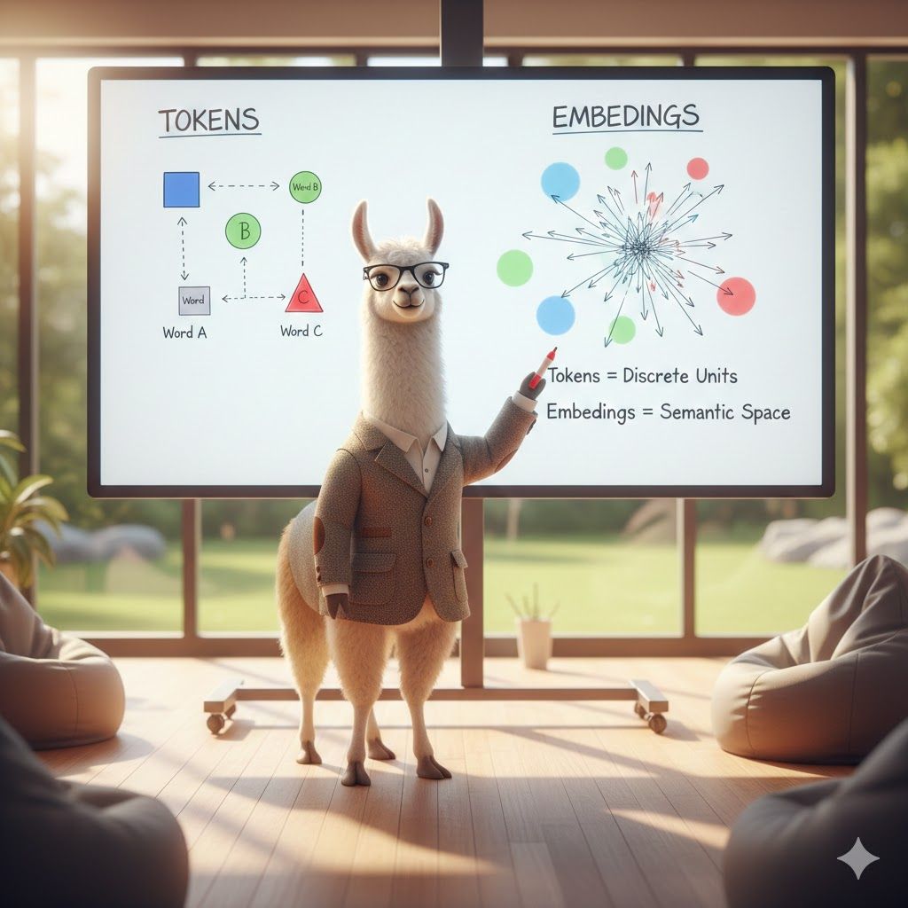 Tokens vs. Embeddings: Two Completely Different Things